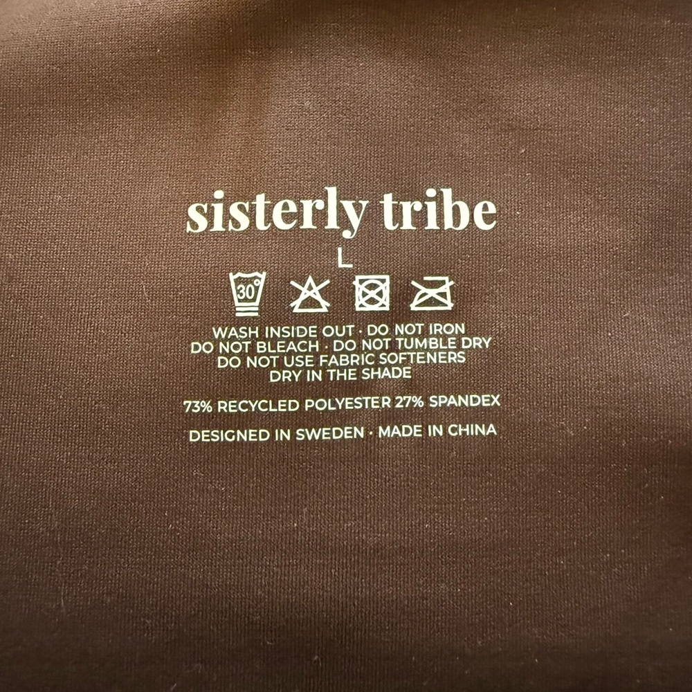 NWT Sisterly Tribe High-Waist Flare Activewear Leggings Size L - Picture 6 of 6